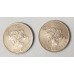 HONG KONG 1997 . ONE 1 DOLLAR COINS . 2x COMMEMORATIVE COINS . UNCIRCULATED
